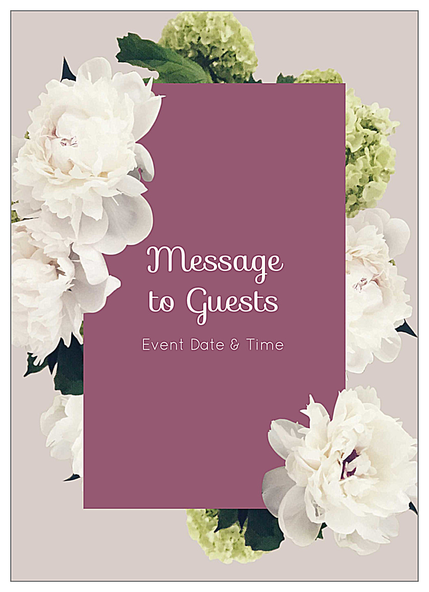 Easy-To-Use White Flowers Invitation Card Design Templates