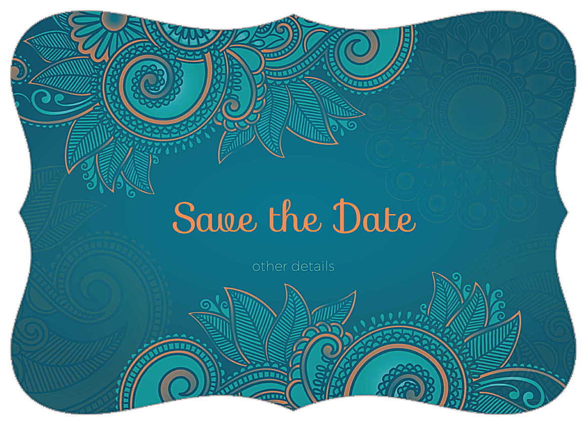 Easy-To-Use Save the Paisley Invitation Card Design Template