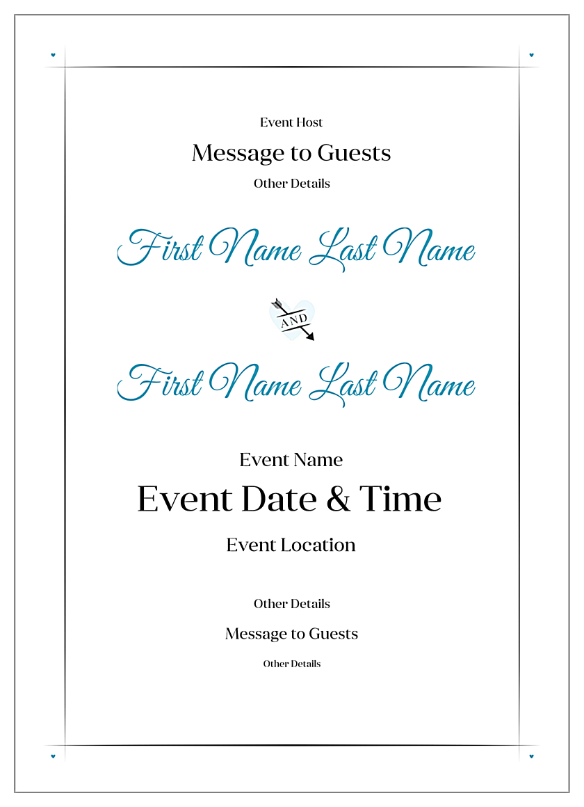 Easy-To-Use Bold Stripes Invitation Card Design Template